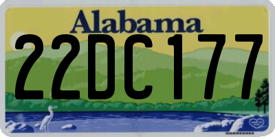 AL license plate 22DC177