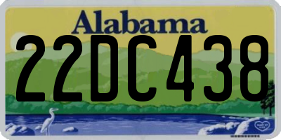 AL license plate 22DC438