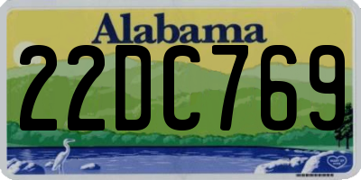 AL license plate 22DC769