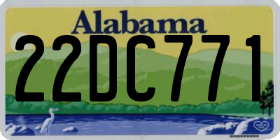 AL license plate 22DC771