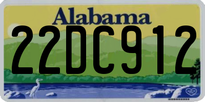 AL license plate 22DC912