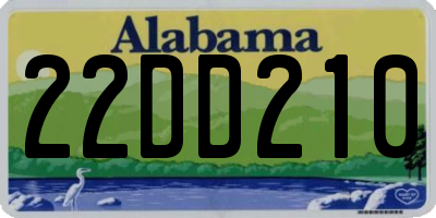 AL license plate 22DD210
