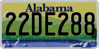 AL license plate 22DE288