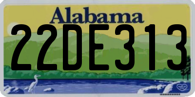 AL license plate 22DE313