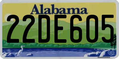 AL license plate 22DE605
