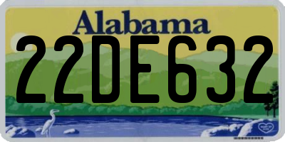 AL license plate 22DE632