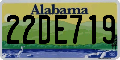AL license plate 22DE719