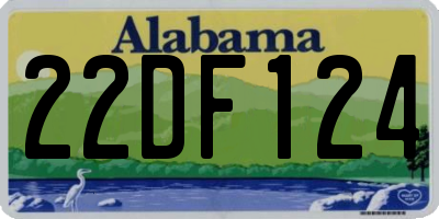 AL license plate 22DF124