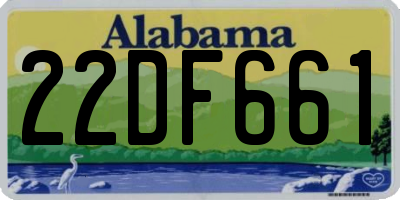 AL license plate 22DF661