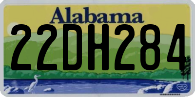 AL license plate 22DH284