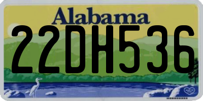 AL license plate 22DH536