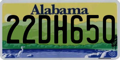 AL license plate 22DH650