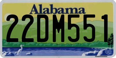 AL license plate 22DM551