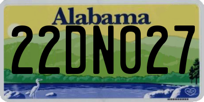 AL license plate 22DN027