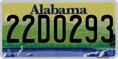 AL license plate 22DO293