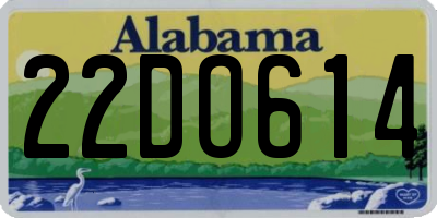 AL license plate 22DO614