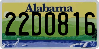 AL license plate 22DO816