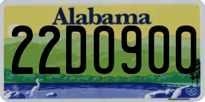 AL license plate 22DO900