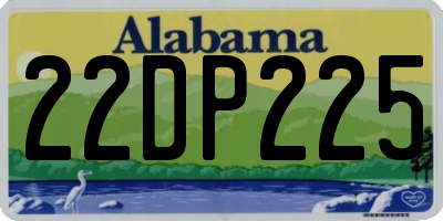 AL license plate 22DP225