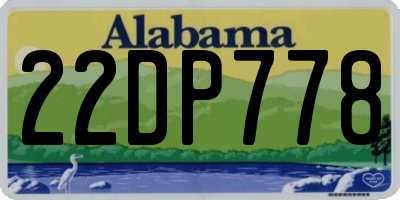 AL license plate 22DP778
