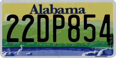 AL license plate 22DP854