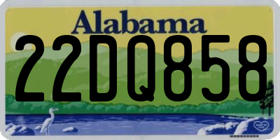 AL license plate 22DQ858