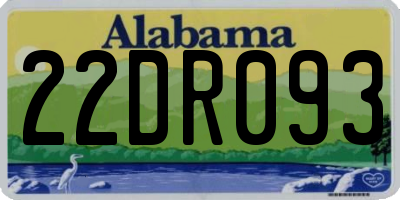 AL license plate 22DR093