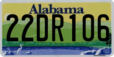AL license plate 22DR106