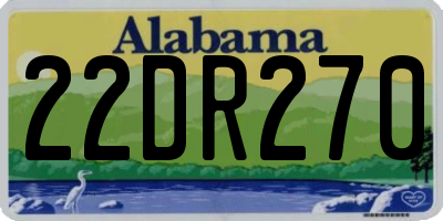 AL license plate 22DR270