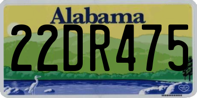 AL license plate 22DR475