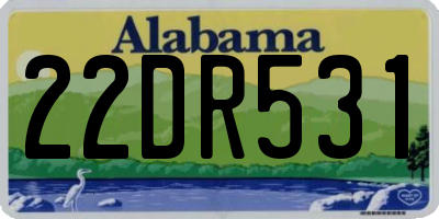 AL license plate 22DR531