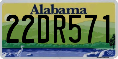 AL license plate 22DR571