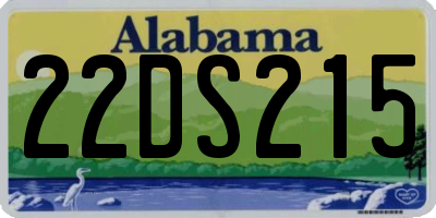 AL license plate 22DS215