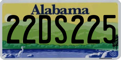AL license plate 22DS225