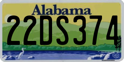 AL license plate 22DS374