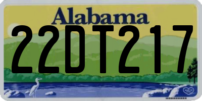 AL license plate 22DT217