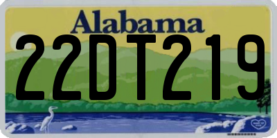 AL license plate 22DT219