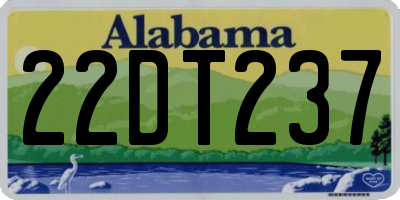 AL license plate 22DT237