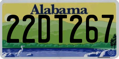 AL license plate 22DT267
