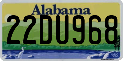 AL license plate 22DU968