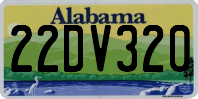 AL license plate 22DV320