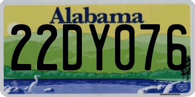 AL license plate 22DY076
