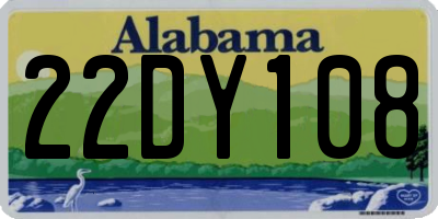 AL license plate 22DY108