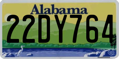 AL license plate 22DY764