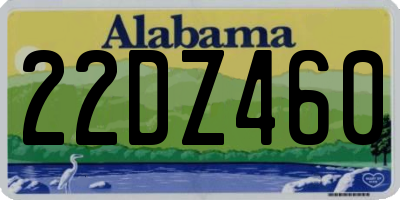 AL license plate 22DZ460