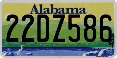 AL license plate 22DZ586
