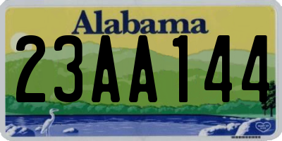 AL license plate 23AA144