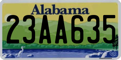AL license plate 23AA635