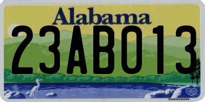 AL license plate 23AB013