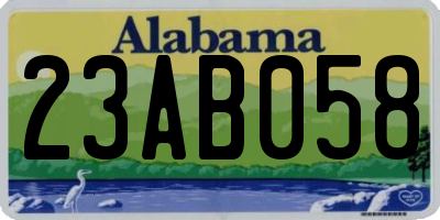 AL license plate 23AB058